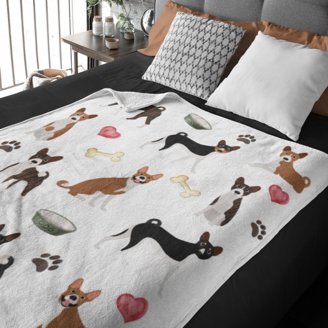 Basenji Dog Lover Brindle Red White Black Tri  Fleece Blanket (Creator Uploaded)