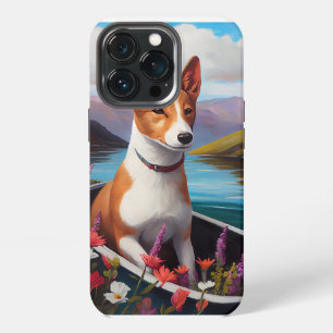 Basenji Dog on a Paddle: A Scenic Adventure iPhone 13 Pro Case
