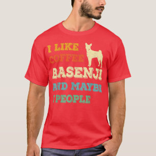 Basenji dog owner funny pet loverRetro Coffee Love T-Shirt