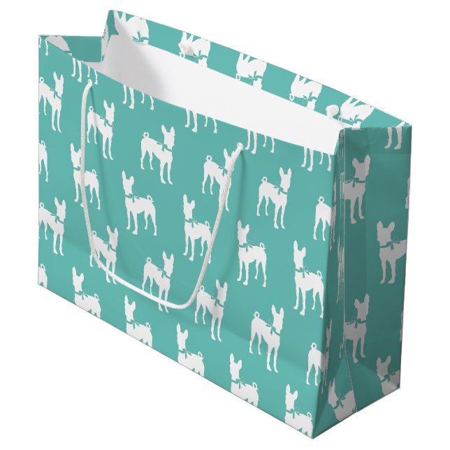 Basenji Dog Puppy Large Gift Bag (Front Angled)