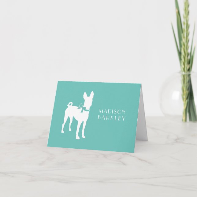 Basenji Dog Puppy Note Card (Front)