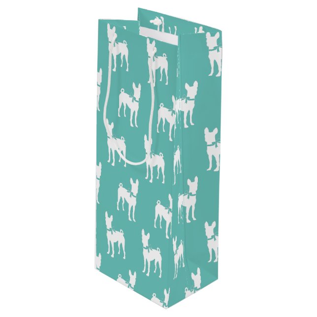 Basenji Dog Puppy Wine Gift Bag (Front Angled)
