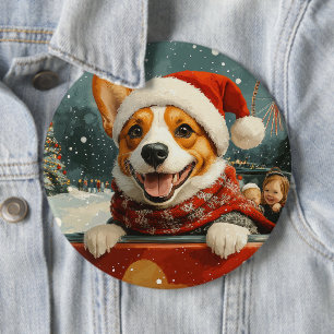 Basenji Dog Roller Coaster Christmas 6 Cm Round Badge