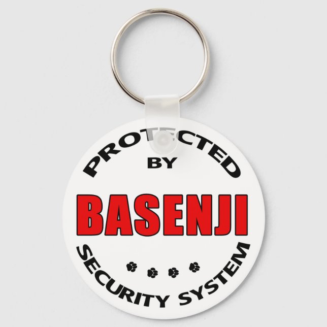 Basenji Dog Security Key Ring (Front)