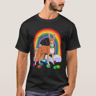 Basenji Easter Eggs Bunny Dog T-Shirt