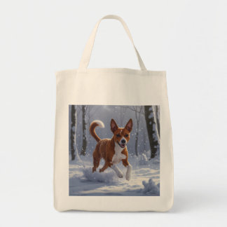 Basenji Elegant Grocery Tote Bag