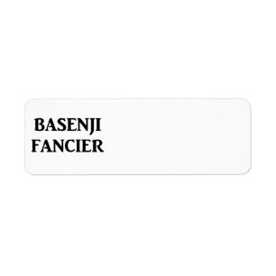 basenji fancier return address label