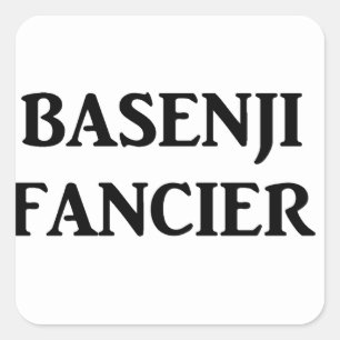 basenji fancier square sticker