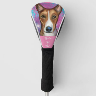 Basenji golf head cover