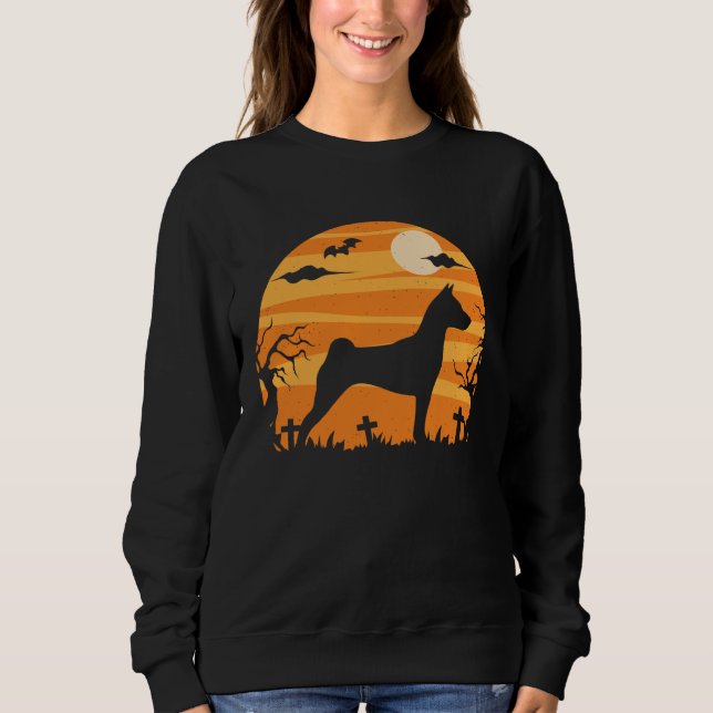 Basenji Halloween  Costume   Mom Dad Sweatshirt (Front)