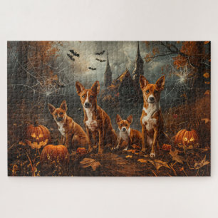 Basenji Halloween Night Doggy Delight  Jigsaw Puzzle