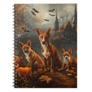 Basenji Halloween Night Doggy Delight Notebook