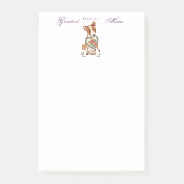 Basenji Heart Mum Post-it Notes (Front)