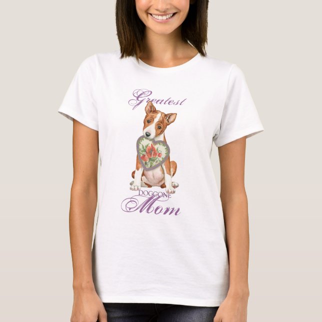Basenji Heart Mum T-Shirt (Front)