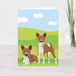 Basenji Hound Dog Animal Bubble Gum Card