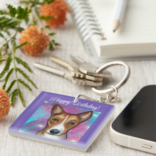 Basenji key ring