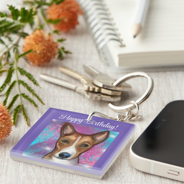 Basenji       key ring (Front Right)