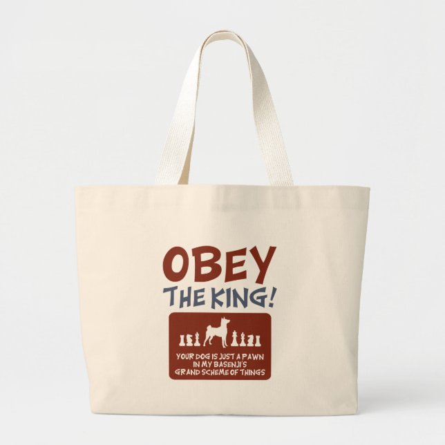 Basenji Large Tote Bag (Front)