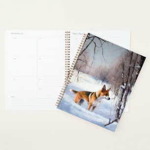 Basenji Let It Snow Christmas Planner