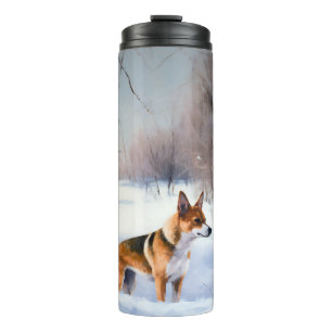 Basenji Let It Snow Christmas  Thermal Tumbler