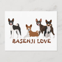 Basenji Love Dog Breed Brindle Red White Black tan