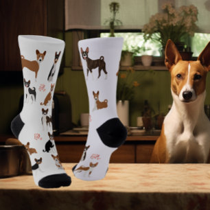Basenji Love Hound Breed Fun Pattern Socks