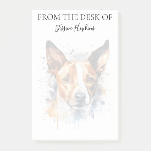 Basenji Lover Monogrammed Dog Post-it Notes