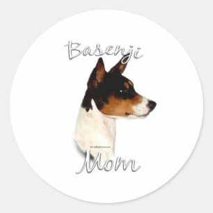 Basenji Mum 2 Classic Round Sticker