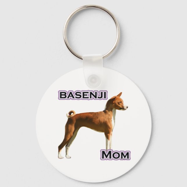 Basenji Mum 4 - Keychain (Front)