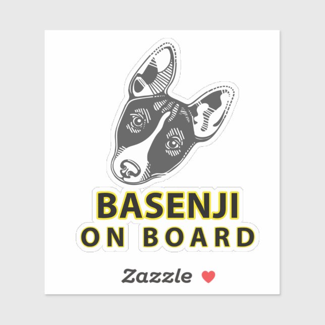 Basenji On Board (Sheet)