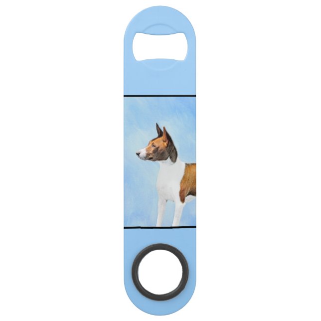 Basenji Painting - Cute Original Art (Back)