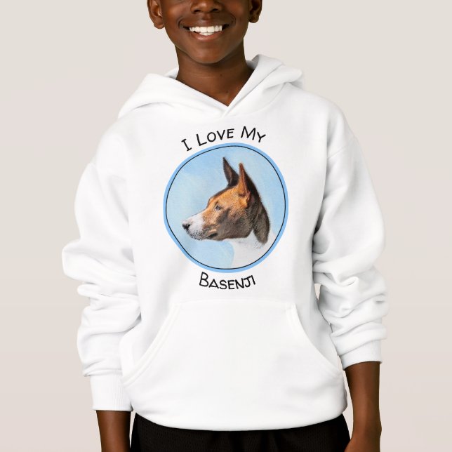 Basenji Painting - Cute Original Art (Front)
