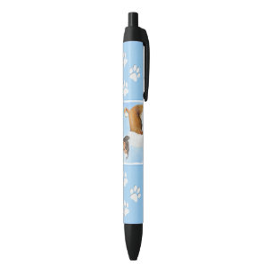 Basenji Painting - Cute Original Art Black Ink Pen