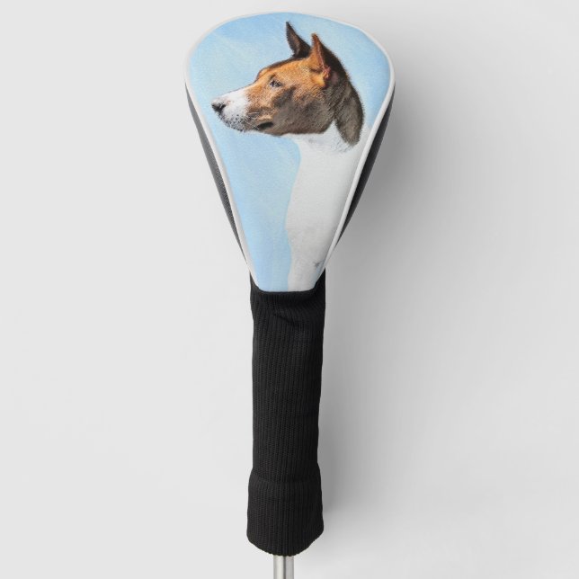 Basenji Painting - Cute Original Art Golf Head Cover (Front)