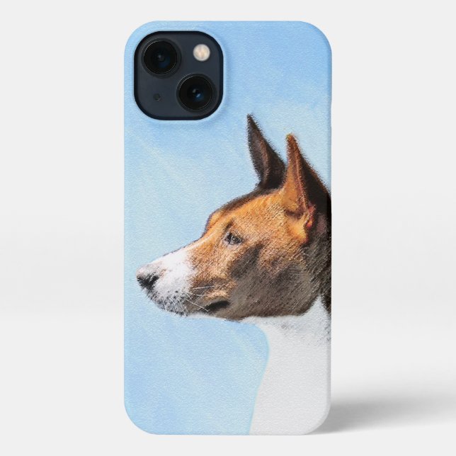 Basenji Painting - Cute Original Art iPhone Case (Back)