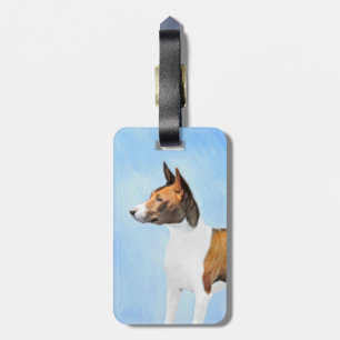 Basenji Painting - Cute Original Art Luggage Tag