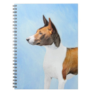 Basenji Painting - Cute Original Art Notebook