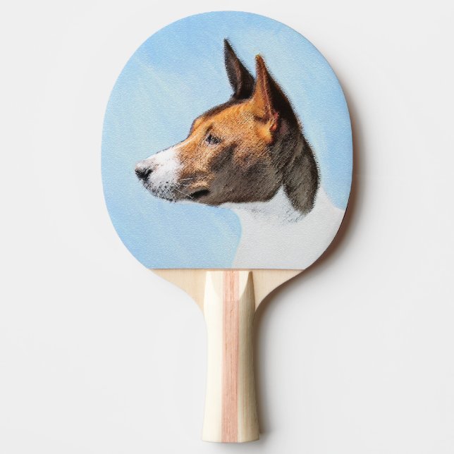 Basenji Painting - Cute Original Art Ping Pong Paddle (Front)