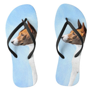 Basenji Painting - Cute Original Art Thongs