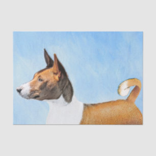 Basenji Painting - Cute Original Art Tissue Paper