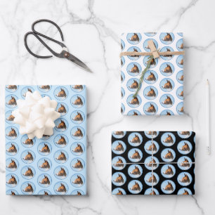 Basenji Painting - Cute Original Art Wrapping Paper Sheet