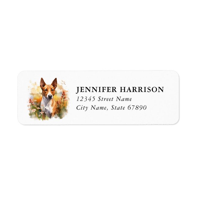 Basenji Return Address Label (Front)