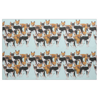 Basenji seamless pattern fabric