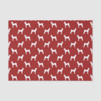 Basenji Silhouettes Pattern Red