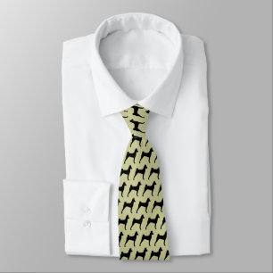 Basenji Silhouettes Tie