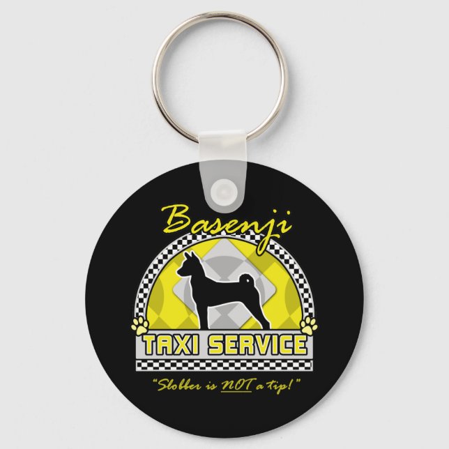 Basenji Taxi Service Key Ring (Front)
