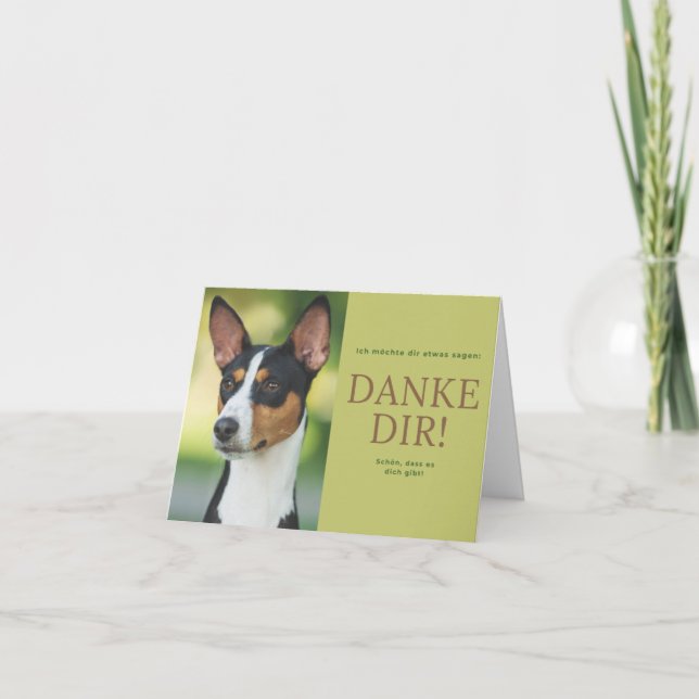 Basenji Thank You Card (Front)
