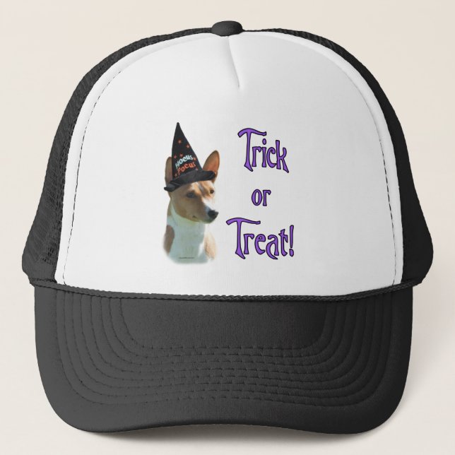 Basenji Trick Trucker Hat (Front)