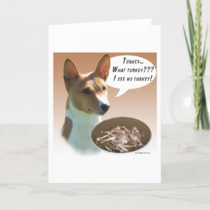 Basenji Turkey Holiday Card