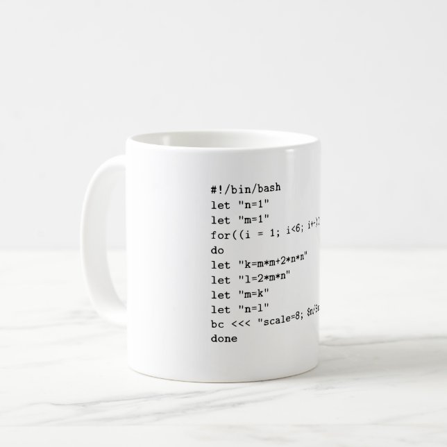 Bash Script Coffee Mug (Front Left)